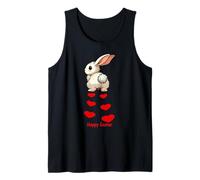 Bunny Heart Happy Easter Egg Hunt Spring Christian Holiday Camiseta sin Mangas