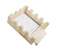 Bunny Hide, Wooden Hamster House, Activity and Decorative Habitat for Chewing, Playing, Hiding, Resting, Sleeping, Suitable Hamsters, Bunnies, Chinchillas 8.86x6.5x3.54in