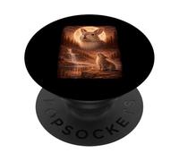 Bunny Howling At Moon Vintage Funny Mystic PopSockets PopGrip Adhesivo