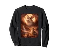 Bunny Howling At Moon Vintage Funny Mystic Sudadera