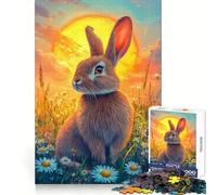 Bunny in Bloom - Rompecabezas para Adultos de 1000 Piezas Mejora la Memoria Suave y entretenido Corte preciso Navidad (38x52cm)