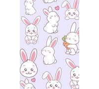 Bunny Journal: Adorable White Rabbit Daily Diary| 6 x 9in lined logbook Ideal for Students and Pet owners