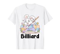 Bunny Jugando Billar Día de Pascua Huevo Chocolate Caza Camiseta