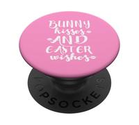 Bunny Kisses Easter Wishes Holiday PopSockets PopGrip Adhesivo