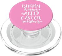 Bunny Kisses Easter Wishes Holiday PopSockets PopGrip para MagSafe