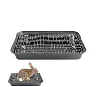 Bunny Litter Box, Removable Tray, Reusable Training Pan, Stainless Steel Potty Trainer, Bottom (Pink, 1 PC), for Small & Medium Pets, Rabbit, Guinea Pig, Ferret Cage Use