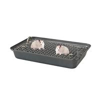Bunny Litter Box, removedor de esquina Potty Trainer, Reutilizable Litter Bedding Box with Stainless Steel Grid, Rabbit Cage Accessory 11,81 x 7,87 x 1,77 pulgadas for Home