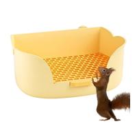 Bunny Litter Box, Semi Enclosed Spray Proof Training Toilet, Small Animal Bedding Pan, Sturdy PP Material (Yellow), Pet Supplies for Home & Friends, 500g