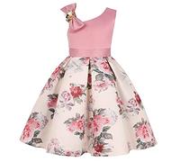 BUNNY LULU Vestido de niña con Hombros Inclinados para Dama de Honor, Boda, Princesa, niños, cumpleaños, Baile, Fiesta, espectáculo, Noche, Lavanda, Rosa (Dusty Rose), 13-14 Años