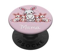 Bunny Mama con conejitos bebés PopSockets PopGrip Adhesivo