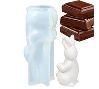 Bunny Mold - Candle Making Template, 1.38in Easter Silicone Resin Wax Clay Mould for Spring Holiday Party Birthday Dinner Table Bookshelf Celebration, Household Supplies for Daily Crafting and Tasks