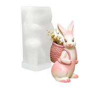 Bunny Mold Silicone - 3D Easter Candle Moulds For Creative Crafting | Silicone Material With Flexible Shaping Design, Festive Cement Casting Tool For Home Art Jewelry Making Projects