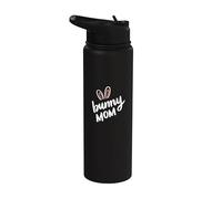 Bunny Mom, Día de la Madre, conejitos divertidos, regalos de conejo Stainless Steel Insulated Water Bottle
