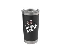 Bunny Mom, Día de la Madre, conejitos divertidos, regalos de conejo Vaso térmico de acero inoxidable de doble pared