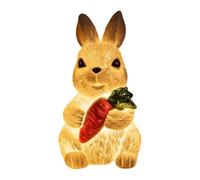 Bunny Night Lamp, Resin Decorative Lighting, With Portable Cute Rabbit Nightlight For Indoor Bedroom Nursery Room, Soft LED Glow, Home Bedside Study School Kids Decor