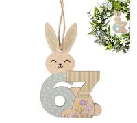 Bunny Ornament - Rabbit Pendant, 67 Piece Timber Labels for Spring Decor, Carved Cutouts with Hanging Twine, Seasonal Accents, Forest Figurines for Party, Wall and Holiday Home Kitchen Display