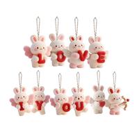 Bunny Ornaments - Cord Pendant Valentines Day Decor, Valentine Ornaments for Couple Women Engagement Wedding Holiday Home Indoor Party Outdoor Wall | Honeymoon Suite Decor, Newlywed Gift, Relationship