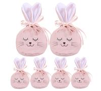Búnny Para Golosinas, Ligeras Y Portátiles, 6 Piezas, Bolsas De Régalo De Conejito De Pascua, Bolsas De Regalo De Conejito, Ideal Para Regalo De Pascua, Para, Cumpleaños, Adolescen