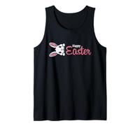 Bunny Peeking Happy Easter Egg Hunt Spring Christian Holiday Camiseta sin Mangas