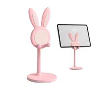 Bunny Phone Stand Desk - Adorable soporte para conejos, soporte antiarañazos, base de visualización de teléfono con diseño de animales, soporte de observación de ángulo simple, portátil