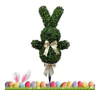 Bunny Plant - UV Resistant Faux Rabbit Greenery for Decorative Bow | Artificial Bunny Shaped with Topiary, Outdoor Garden Patio Yard Lawn Home Spring for Christmas Winter Decor