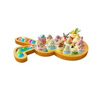 Bunny Plates - Wooden Cute Container for Appetizers | Natural Timber with Partitioned Sections & Rabbit Shape for Presenting, Sorting, Arranging and Holding Strawberries Grapes Almonds Walnuts