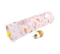 Bunny - plegable pequeño para mascotas, 46 x 16 cm, juguete interactivo con bola colgante, de ejercicio resistente para conejos, ferrets, hámsters, chinchillas y eructos