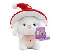 Bunny Plush - Cute Easter Mushroom Hat Soft Stuffed Doll, Easter Bunny Plush Toy with Mushroom Hat | Soft Stuffed Rabbit Doll for Kids Boys Girls | Nursery, Home, Desk, Sofa, Bed, Playroom, Car, Birth