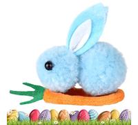 Bunny Plush Hair Clip - Animal Hairpin, Cute Bunnys Carrot Elastic Hairs Decoration Fuzzy Design | Suitable for Women Girls Casual Outfit Celebration Themed Costume Wear, 8x6.5cm