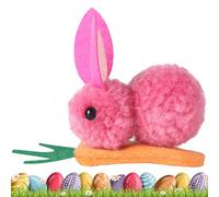 Bunny Plush Hair Clip - Animal Hairpin, Cute Bunnys Carrot Elastic Hairs Decoration Fuzzy Design | Suitable for Women Girls Casual Outfit Celebration Themed Costume Wear, 8x6.5cm