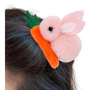 Bunny Plush Hair Clip, Plush Bunny Carrot Hairpin, Cute Stuffed Bunny Hair Clip, Elastic Plush Animal Bunny Hair Accessories, Bunny Hair Accessories for Women, Bunny Hair Clip for Girl for Women Girls