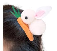 Bunny Plush Hair Clip, Plush Bunny Carrot Hairpin, Cute Stuffed Bunny Hair Clip, Elastic Plush Animal Bunny Hair Accessories, Bunny Hair Accessories for Women, Bunny Hair Clip for Girl for Women Girls