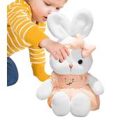 Bunny Plush - Soft Rabbit Pluce, elegante diseño | Juguetes abrazos para abrazar, almohada de peluche de conejo, juego y regalo, peluches de animales con diademas, juguetes compañeros para dormitorio