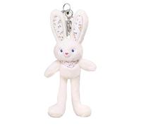 Bunny Plush Stuffed Animal - Soft Cute Doll, Pull-Cord Bunny Plush Keychain for Backpack, Handbag, Tote, School, Travel, Valentine, Birthday, Holiday, Commuting, Gatherings, Adorable Soft, Gift