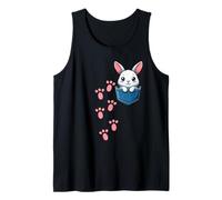 Bunny Pocket Easter Egg Hunt Domingo Primavera Fiesta Cristiana Camiseta sin Mangas