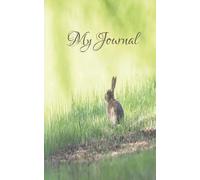 Bunny Rabbit In A Grass Field Journal | 5x8 | 52 Pages | Narrow Rule | Green