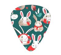 Bunny Rabbits - Púa de guitarra excepcional, impresión completa de un solo lado, púa de material ABS, grosor diverso para una experiencia musical variada, ideal para guitarras y ukeleles, púa de