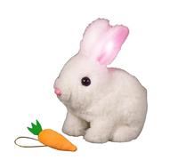 Bunny realista, juguetes para niños, rebotando conejito conejito animales rellenos realistas, saltar, contracción de la nariz, orejas que se mueven, saltando animal robótico con moviment