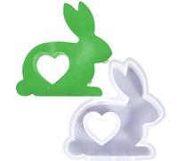 Bunny Resin Mold, Silicona Handmade Craft Rabbit Tray, Soap Candle Plaster Building Case, Epoxy Resin Casting Molds for Easter, Home Desktop Decoration, Estilo: a Coney, B Turn Back Bunny