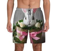 Bunny Rosette impresión hombres elegante funcionalidad bañadores transpirable playa Pantalones cortos surf gimnasio pesca