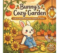 Bunny’s Cozy Garden - Cute Coloring Book for Adults and Teens: Featuring an Adorable Bunny and Animal Friends in Cozy Garden Scenes for Relaxation and Stress Relief