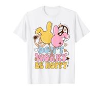 Bunny Saying Don't Worry Be Hoppy Rabbit Pun Camiseta