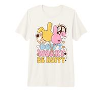 Bunny Saying Don't Worry Be Hoppy Rabbit Pun Camiseta Premium