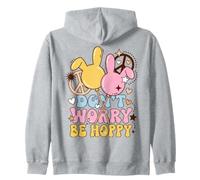 Bunny Saying Don't Worry Be Hoppy Rabbit Pun Sudadera con Capucha