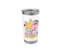 Bunny Saying Don't Worry Be Hoppy Rabbit Pun Vaso térmico de acero inoxidable de doble pared
