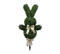 Bunny Shaped Plant - Pp Rabbit Decor with White Bow | 90cm Artificial Easter Bunny, Suitable for Porch, Yard Garden, Patio Home, Lawn Spring, Winter and Outdoor Decoration