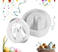 Bunny Silicone Mold - Conejo Candle For Resin Casting, Easter Egg DIY Craft Tool Durable Flexible Accessory| Artesanías Epoxy Molds With Not Stick Design Candle Postre Fondant Cake