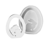 Bunny Silicone Mold - Conejo Candle For Resin Casting, Easter Egg DIY Craft Tool Durable Flexible Accessory| Artesanías Epoxy Molds With Not Stick Design Candle Postre Fondant Cake