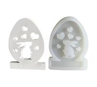 Bunny Silicone Mold, Flexible Candy Mold, Resin Casting Shape, Craft Supplies, Candle Soap Design, Non Stick, Easter Holiday Use, Rabbit Figure Decoration, Reutilizable