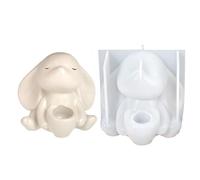 Bunny Silicone Mold - Rabbit Casting Mould, DIY Craft Decor | Flexible Non-Stick Silicone 8.3x7.5x7.3cm, Plaster Epoxy Cement Concrete Arts Crafts Spring Holiday Home Decoration